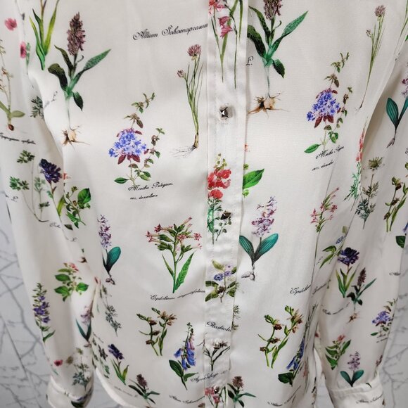 Zara Floral Botany Printed Metal Accent Shirt - Picture 2 of 9